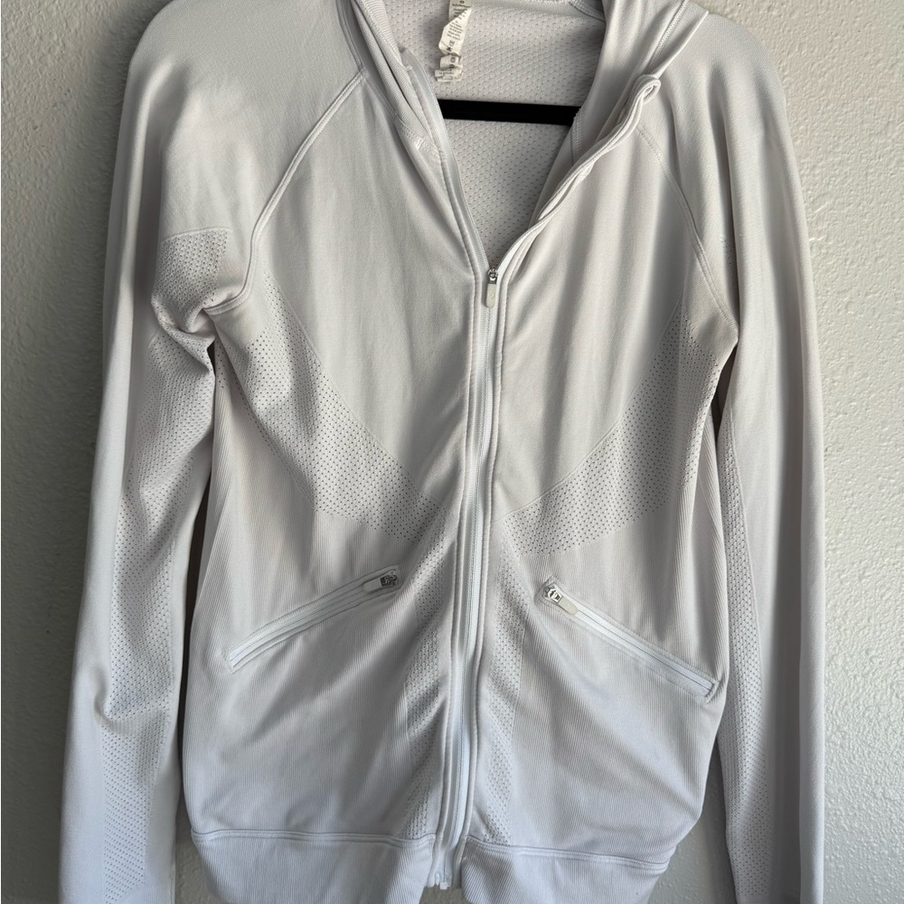 lululemon athletica Light Gray Hooded Jacket